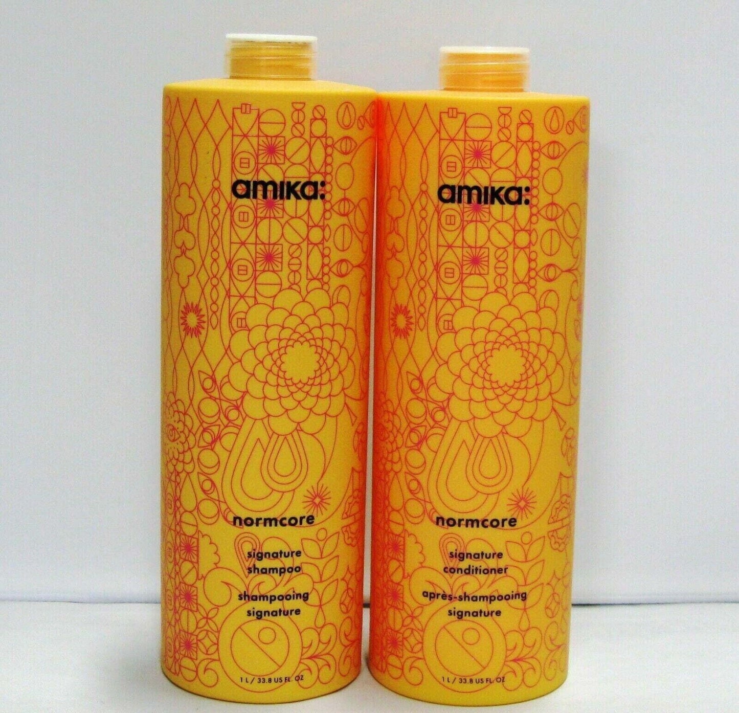 Amika Normcore Signature Shampoo and Conditioner 33.8oz Liter duo
