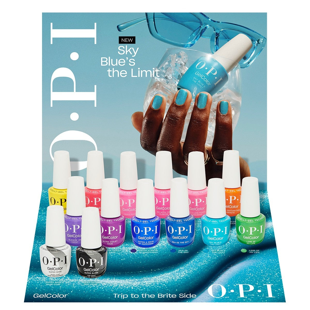 OPI Intelli-Gel Summer 2026 Collection 'Trip to the Brite Side', 14 pc Display