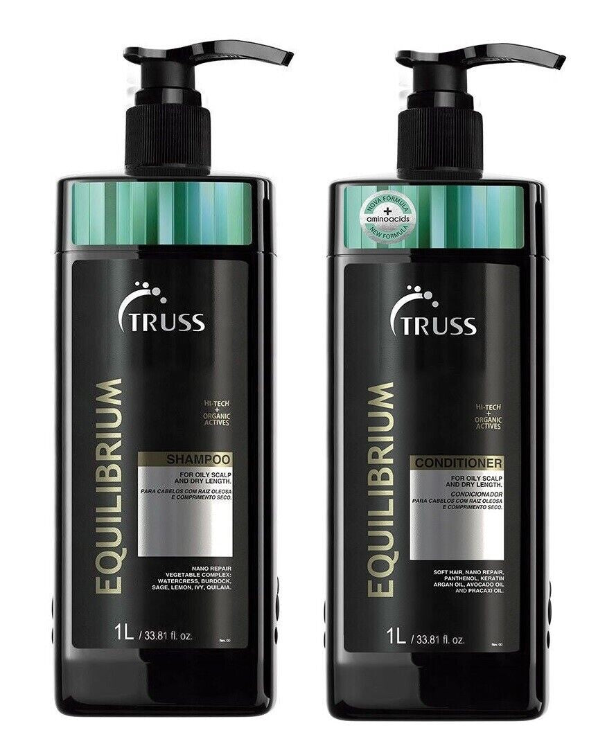 TRUSS Equilibrium Shampoo and Conditioner Set Bundle 1L / 33.81 fl. oz