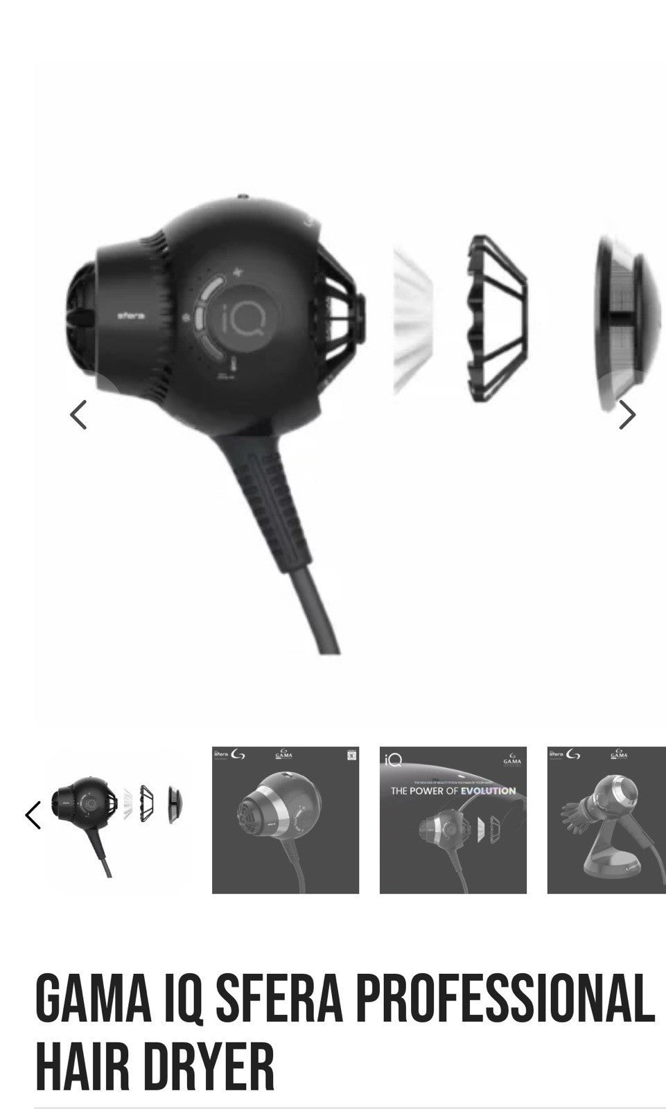 Ga.Ma GAMA - Italy Professional iQ Sfera PROFESSIONAL “Ultimate Hair Dryer”NEW!