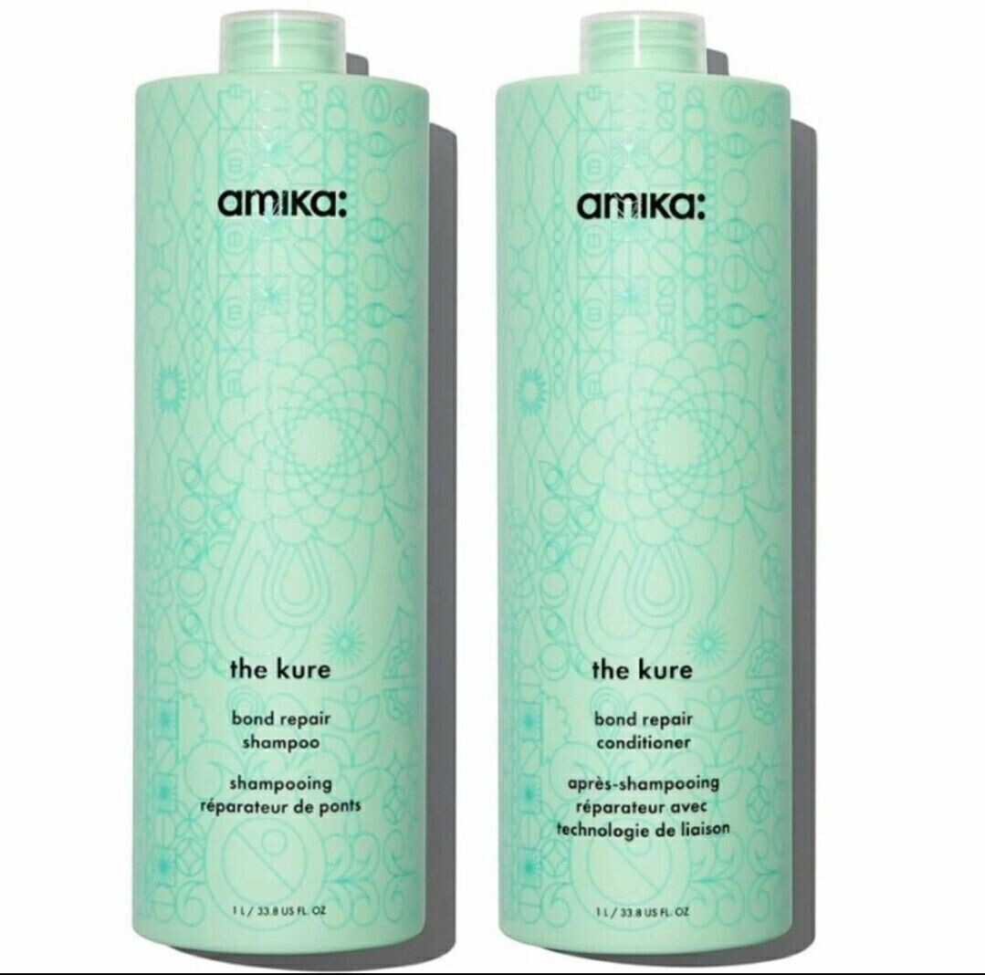 Amika The Kure Bond Repair Shampoo & Conditioner Liter Duo