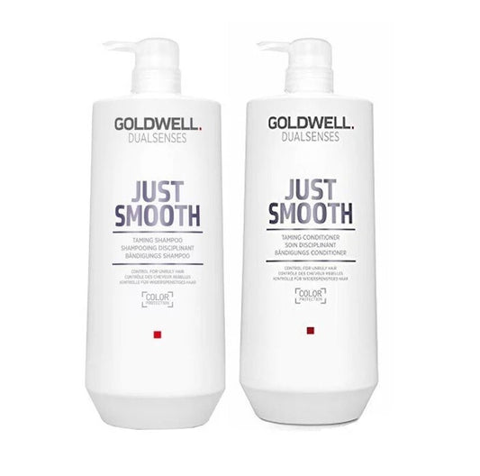 Goldwell DualSenses Just Smooth Shampoo and Conditioner Liter Duo 33.8 oz