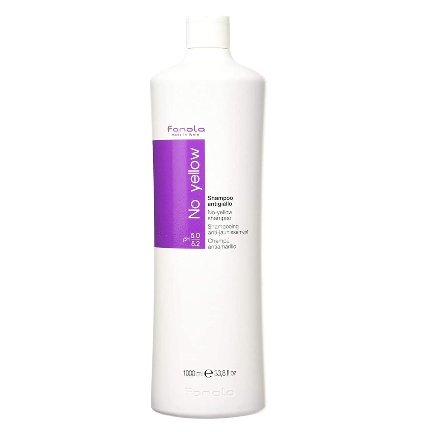 Fanola No Yellow Purple Shampoo, 33.8 Fl oz, Removes Brassy Tones From Hair