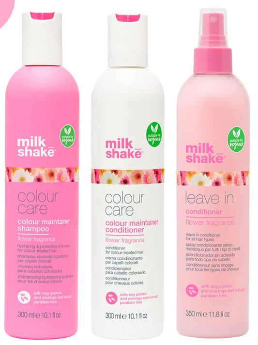 Milk_shake Flower Shampoo Conditioner & Leave in Conditioner Trio