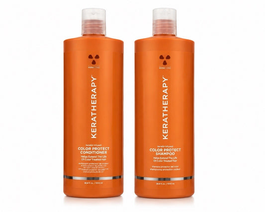KERATHERAPY Color Protect Shampoo & Conditioner Set 33.8 oz Keratin Infused