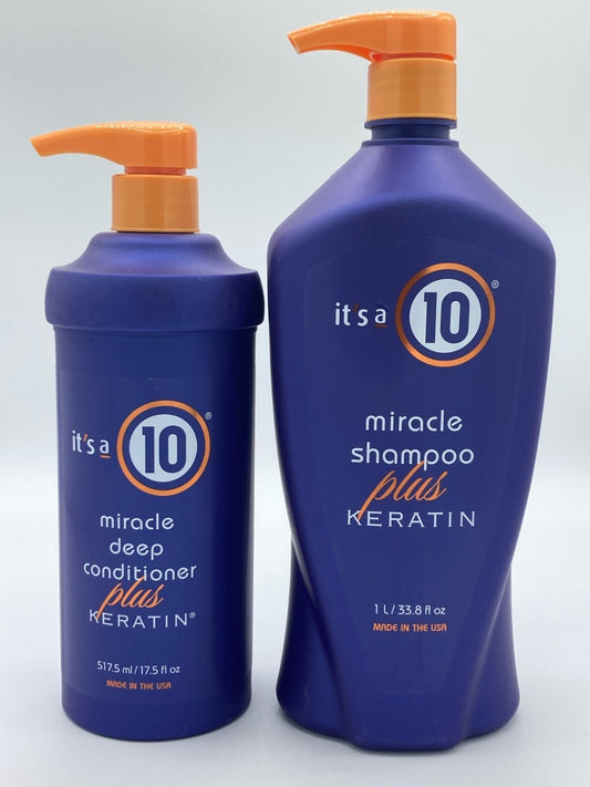 It's a 10 Miracle Shampoo Deep Conditioner Plus Keratin Duo 33.3 fl oz /17.5 fl