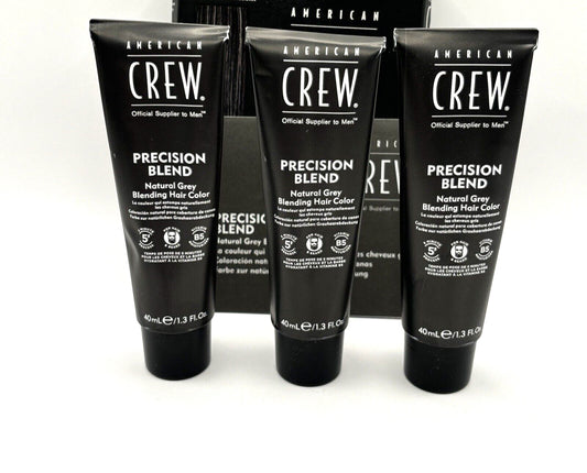 New! American Crew: Precision Blend- 7/8 Blending Hair Beard Light Blond 3 pk
