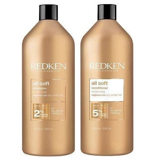Redken All Soft Shampoo and Conditioner Duo Set 33.8oz 1 Liter EACH