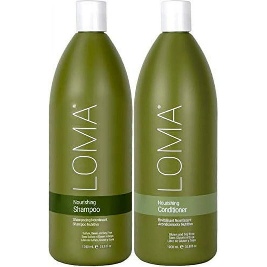 LOMA Hair Care Nourishing Shampoo And Conditioner Duo Liter 33.8 Oz Each
