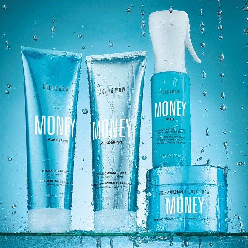 Color Wow Money Laundering Bundle 4 Pack - Shampoo - Conditioner- Spray- Mask