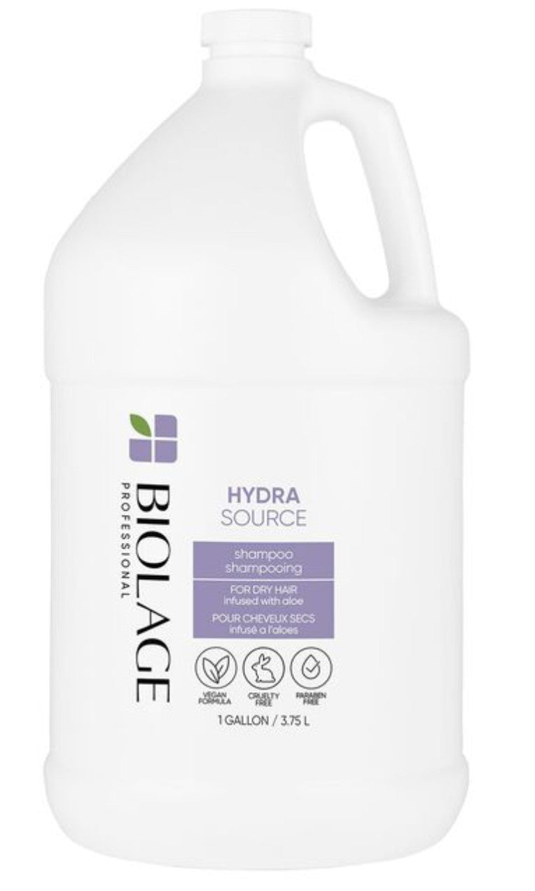 Matrix Biolage HydraSource Shampoo Gallon (128 Oz) – Paraben-Free With Aloe Vera, Unisex