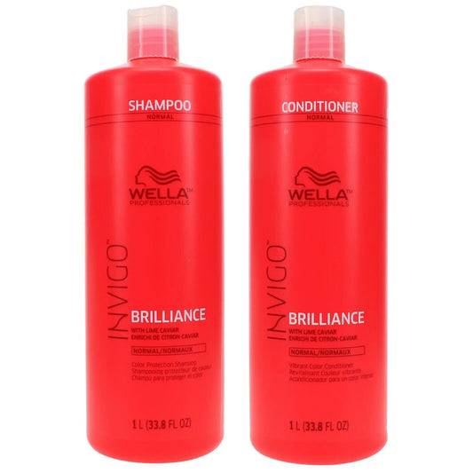 Wella Invigo Brilliance Shampoo & Conditioner Fine / Normal 33.8oz Duo / Set