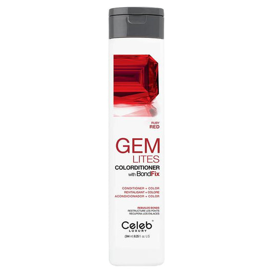 Celeb Luxury GEM LITES Color Conditioner with BondFix, Ruby, 8.25 fl.oz.