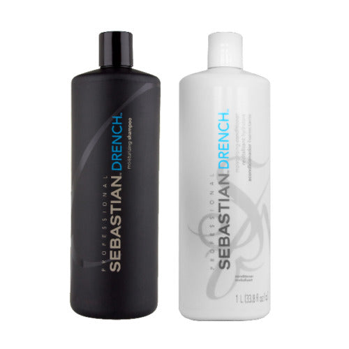 Sebastian DRENCH Moisturizing Shampoo And Conditioner 33.8 oz / Liter DUO