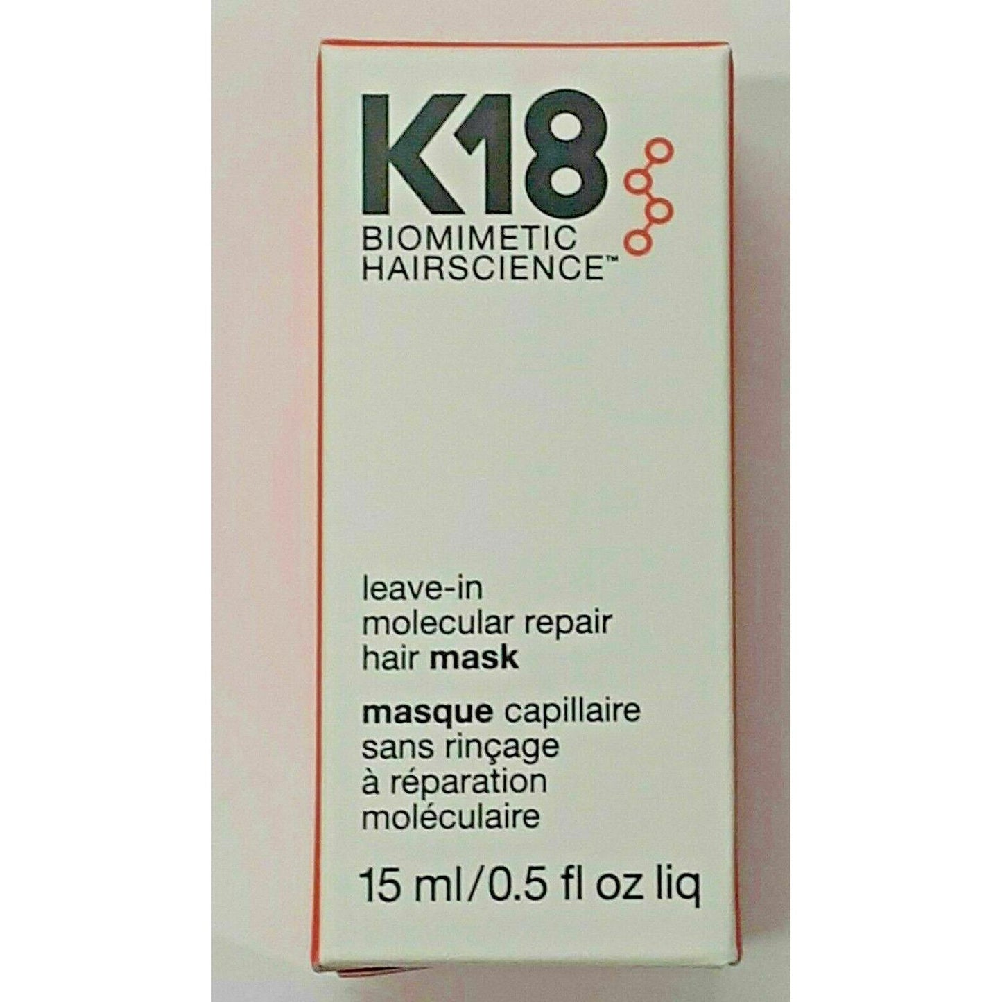 K18 Leave-in Molecular Repair Hair Mask 15 ml/0.5 oz - Free Shipping New Size