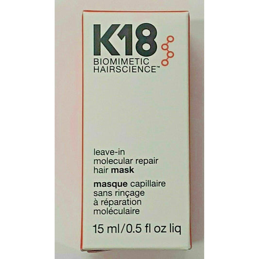 K18 Leave-in Molecular Repair Hair Mask 15 ml/0.5 oz - Free Shipping New Size