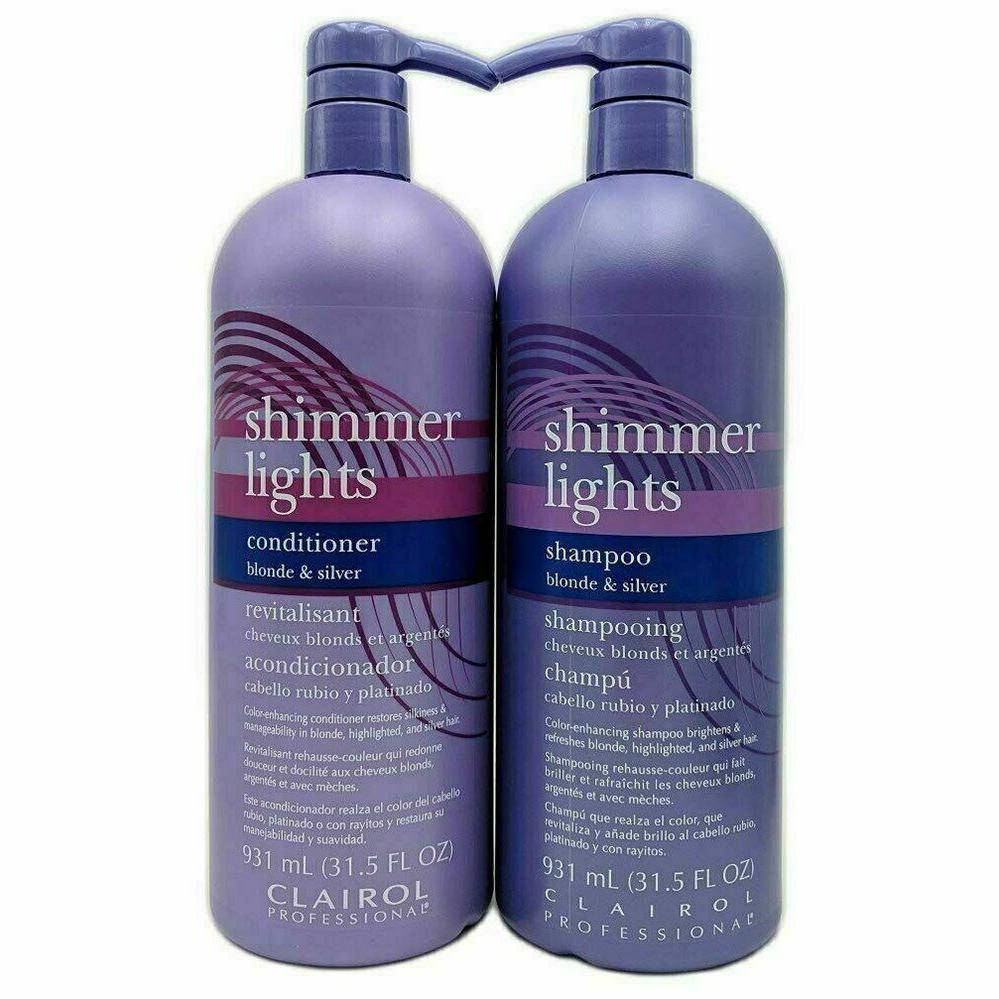 Clairol Shimmer Lights Shampoo & Conditioner Blonde & Silver 31.5oz DUO