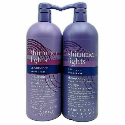 Clairol Shimmer Lights Shampoo & Conditioner Blonde & Silver 31.5oz DUO