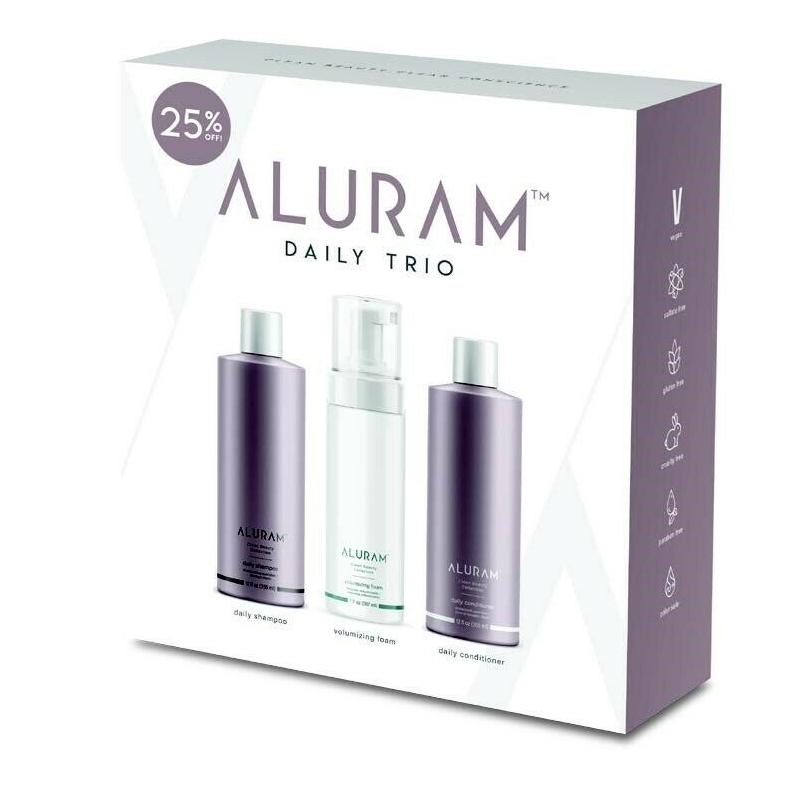 Aluram Daily Shampoo & Conditioner and Volume Foam Trio - Retail Size