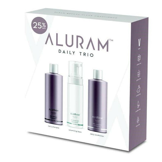 Aluram Daily Shampoo & Conditioner and Volume Foam Trio - Retail Size