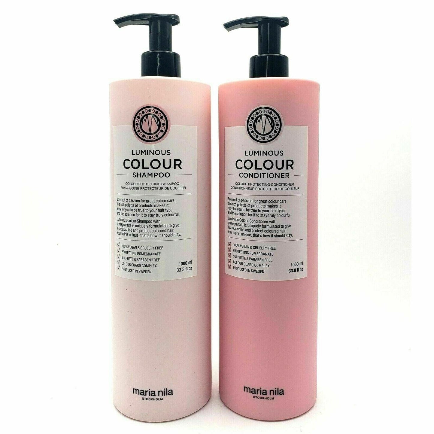 Maria Nila Luminous Color Shampoo & Conditioner 33.8oz/Liter Duo
