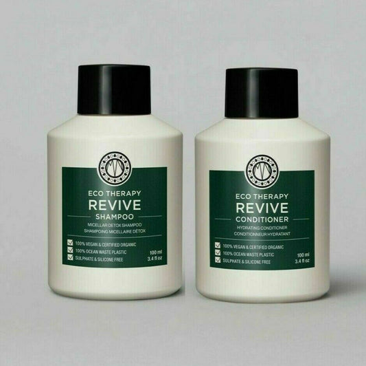 Maria Nila Eco Therapy Revive Shampoo Conditioner Duo Travel Size 3.4 oz each