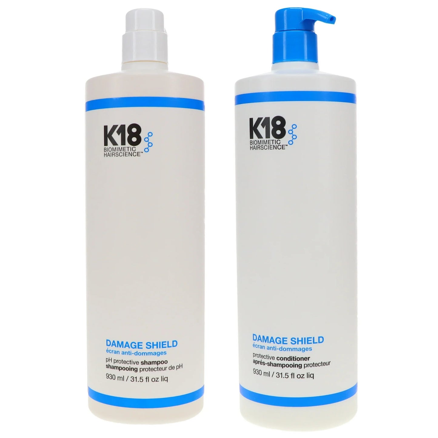 K18 DAMAGE SHIELD pH Protective Shampoo & Conditioner LITER DUO DEAL