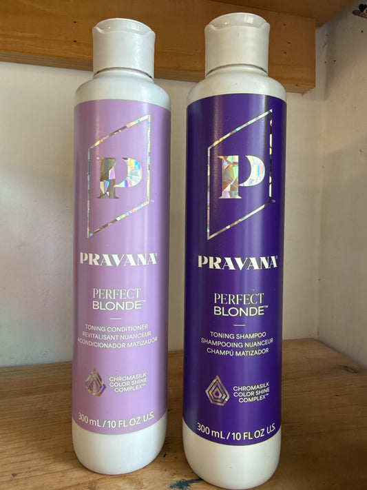 Pravana  Perfect Blonde Purple Toning Shampoo & Conditioner 11 oz Duo (NEW)