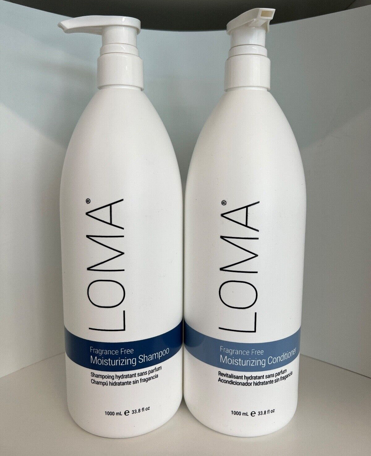 Loma FRAGRANCE FREE MOISTURIZING Shampoo & Conditioner 33.8 oz With Pump