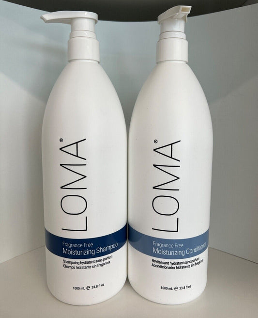 Loma FRAGRANCE FREE MOISTURIZING Shampoo & Conditioner 33.8 oz With Pump