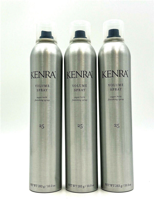 Kenra Volume Spray Super Hold Finishing Spray #25 10 oz-3 Pack