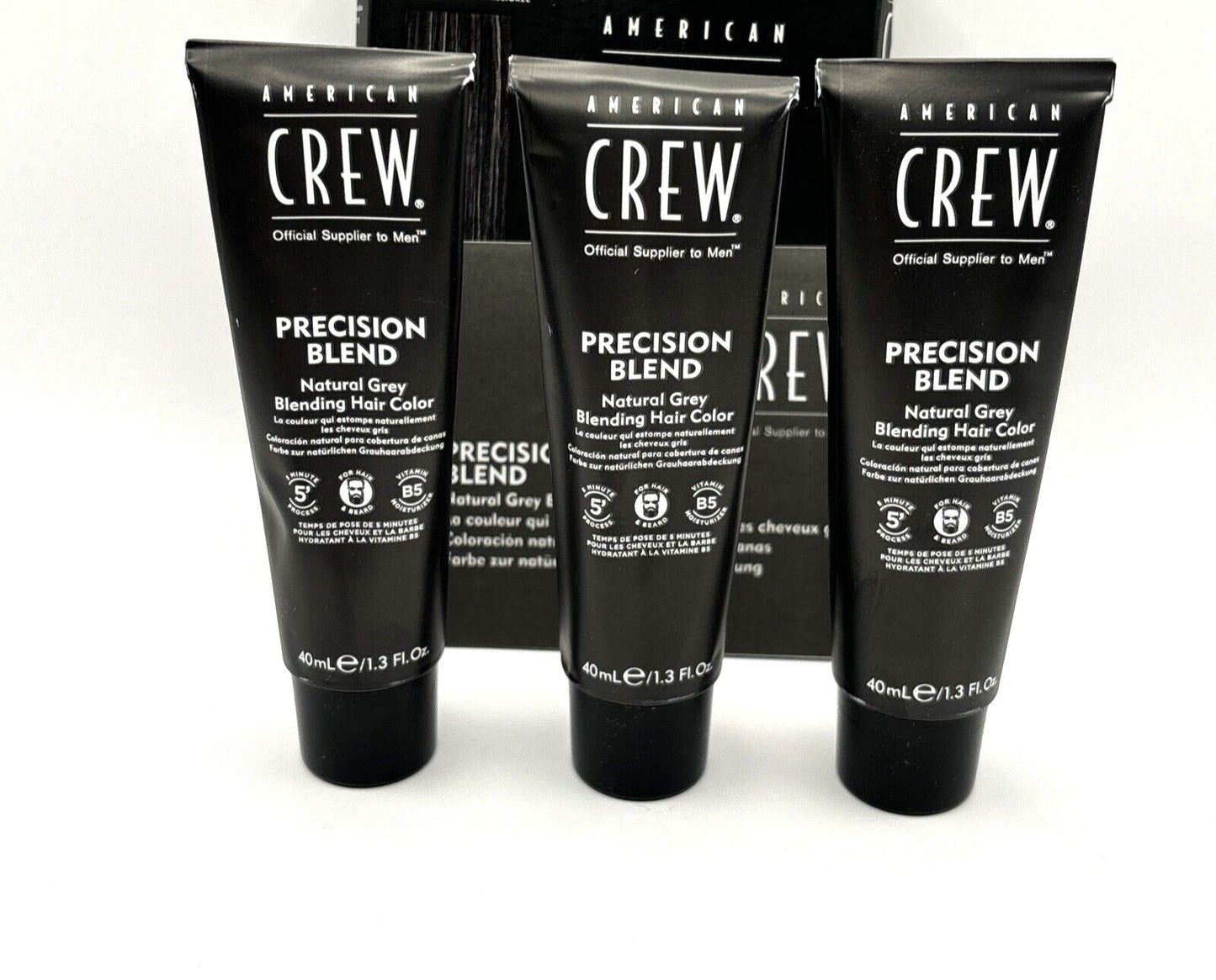 New! American Crew: Precision Blend- 7/8  Blending Hair Beard Light Blond 3 pk
