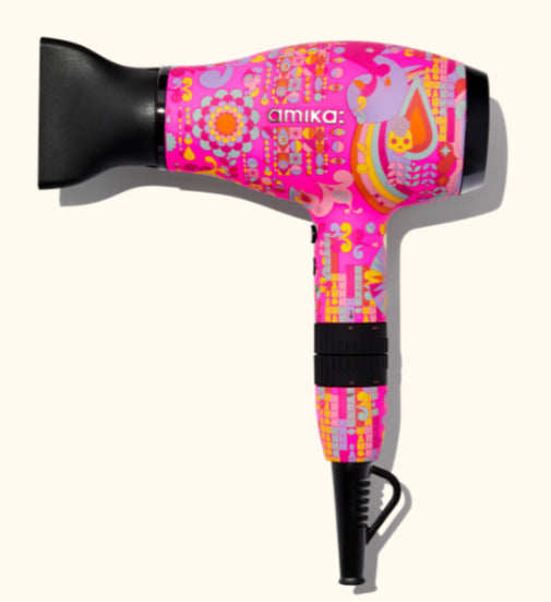 Amika CEO 360 Dryer Lightweight Pink Signature Print Hair Dryer