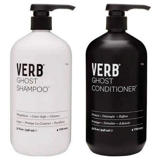 VERB GHOST WEIGHTLESS SHAMPOO & PROTECT CONDITIONER - 32oz LITER DUO