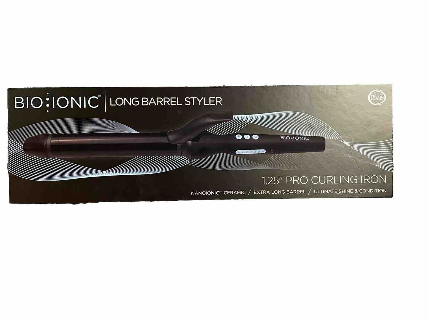 Bio Ionic Long Barrel Curling Iron 1.25" Pro Styler Brand New