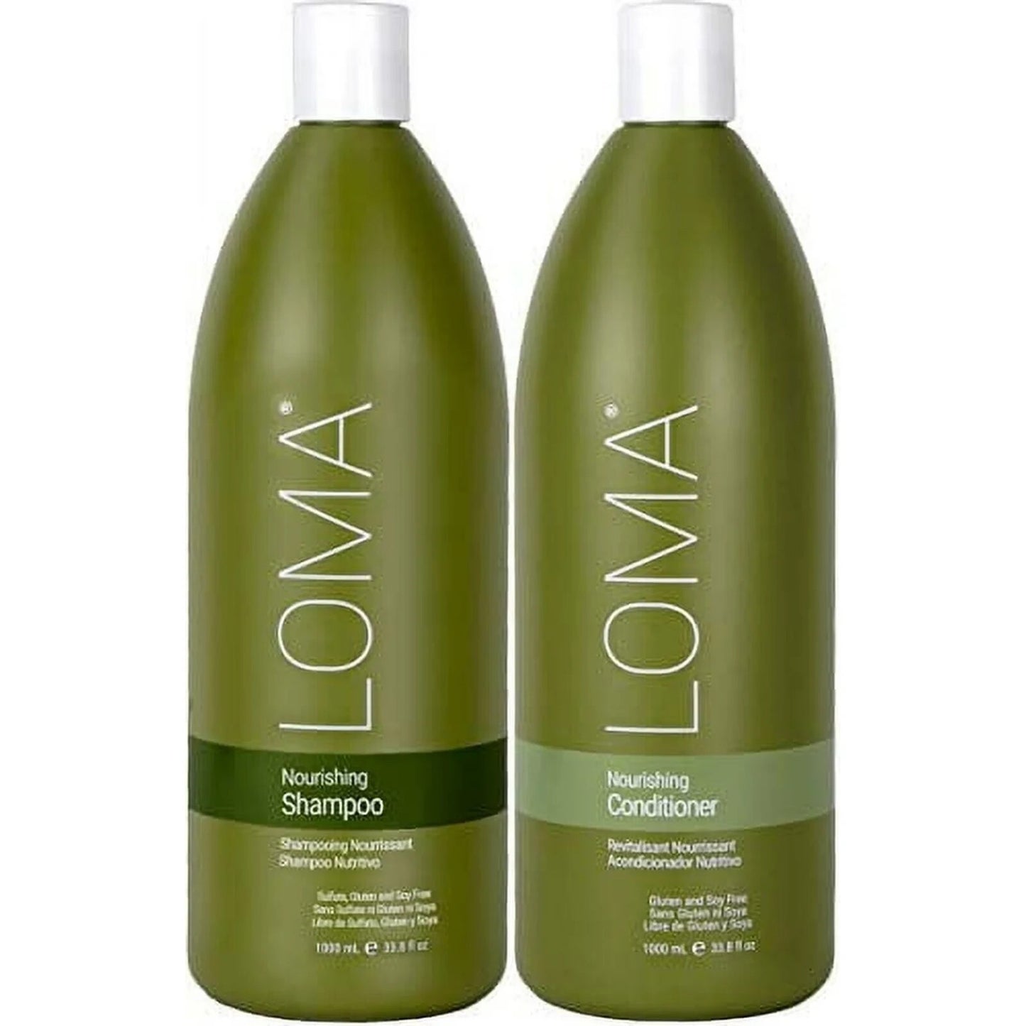 LOMA Hair Care Nourishing Shampoo And Conditioner Duo Liter 33.8 Oz Each