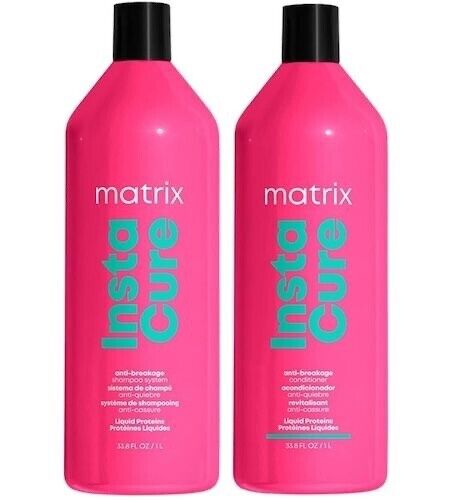 Matrix InstaCure Anti-Breakage Shampoo & Conditioner LITER DUO 33.8 fl.oz