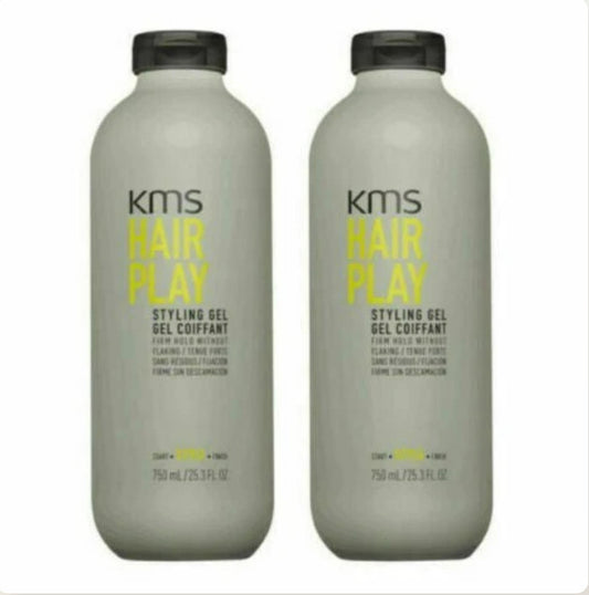 KMS Hairplay Styling Gel Firm Hold 25.3 Fl oz (Pack of 2)