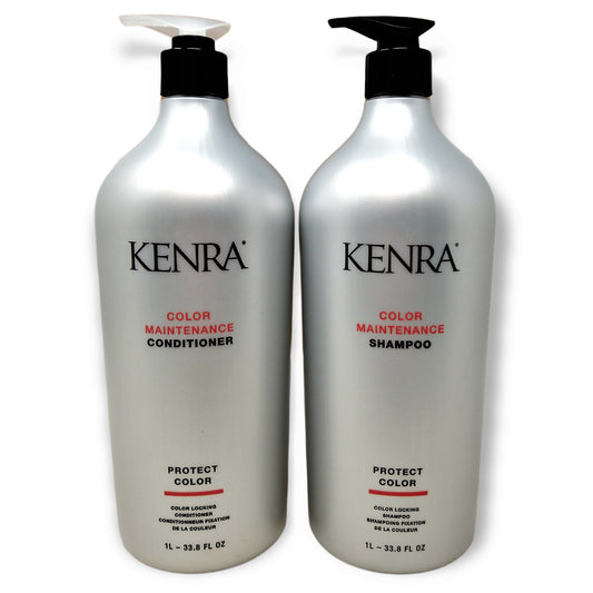 Kenra COLOR MAINTENANCE Shampoo & Conditioner Liter Duo with PUMPS, 33.8 oz Each