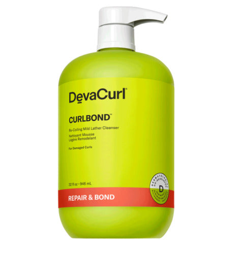 DevaCurl CURLBOND Re-Coiling Mild Lather Cleanser - 32 oz Liter w/ Pump NEW!!