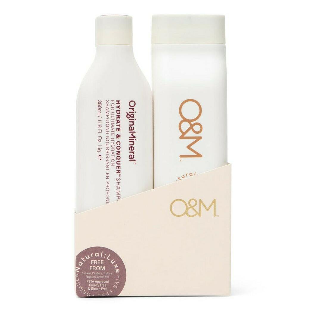 O&M ORIGINAL MINERAL HYDRATE & CONQUER SHAMPOO & CONDITIONER 11.8oz/350ml EACH