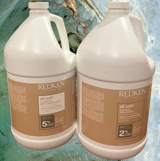 Redken All Soft Gallon Duo Shampoo and Conditioner