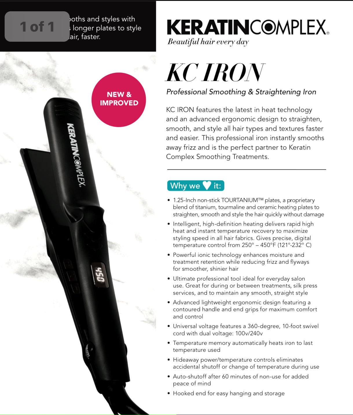 Keratin complex stealth v on sale digital smoothing and straightening iron