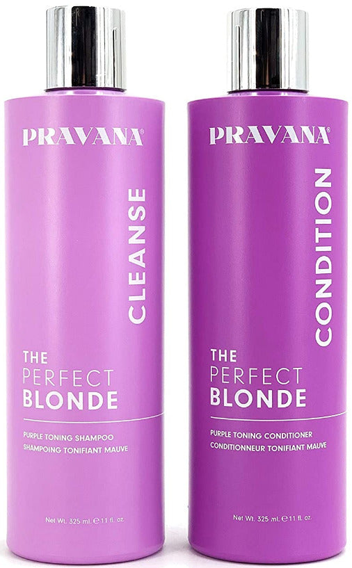 Pravana The Perfect Blonde Purple Toning Shampoo & Conditioner 11 oz Set