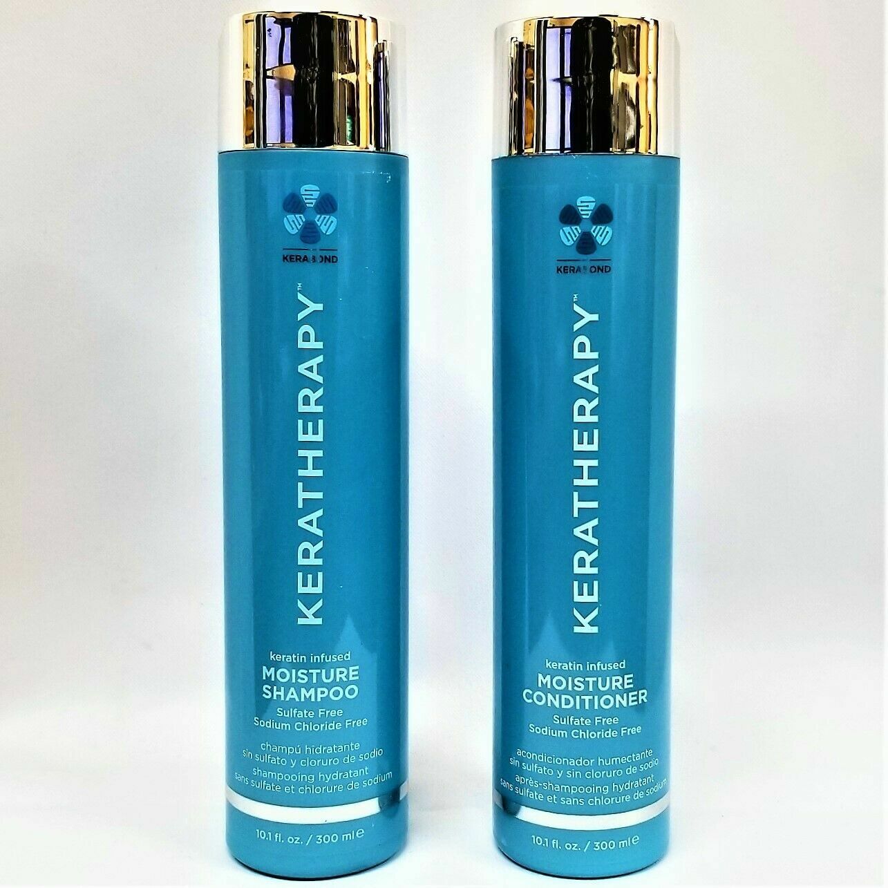 NEW - Keratherapy Keratin Infused MOISTURE Shampoo & Conditioner DUO 10.1 oz EA.