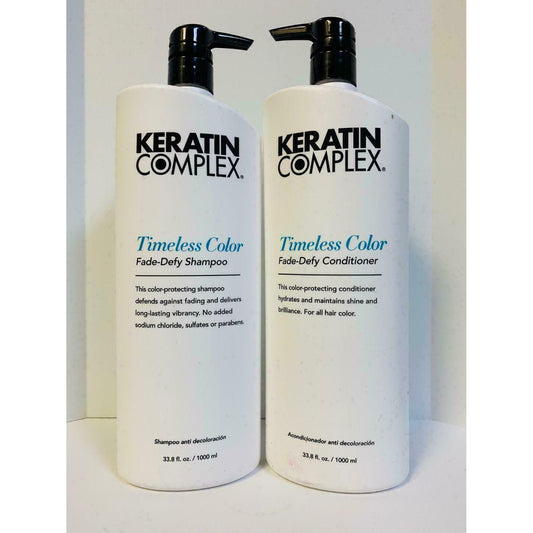 Keratin Complex Timeless Color Fade Defy Shampoo & Conditioner 33.8oz Liter Duo