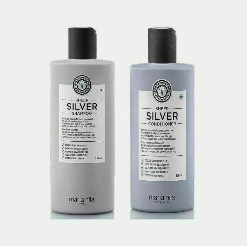 Maria Nila Sheer Silver Shampoo 11.8 oz Conditioner 10.1 oz Duo