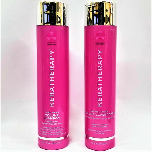 KERATHERAPY Keratin Infused VOLUME Shampoo & Conditioner DUO 10.1oz