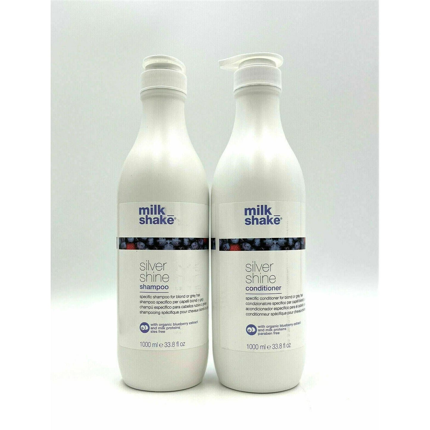 Milk_Shake Silver Shine Shampoo & Conditioner/Blond,Grey Hair 33.8 oz