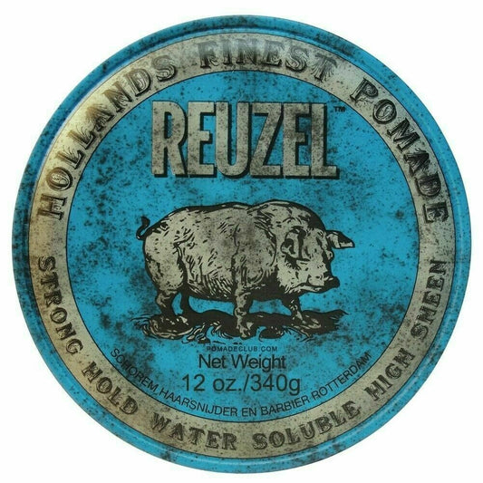 Reuzel Blue Pomade Strong Hold Water Soluble 12 oz.